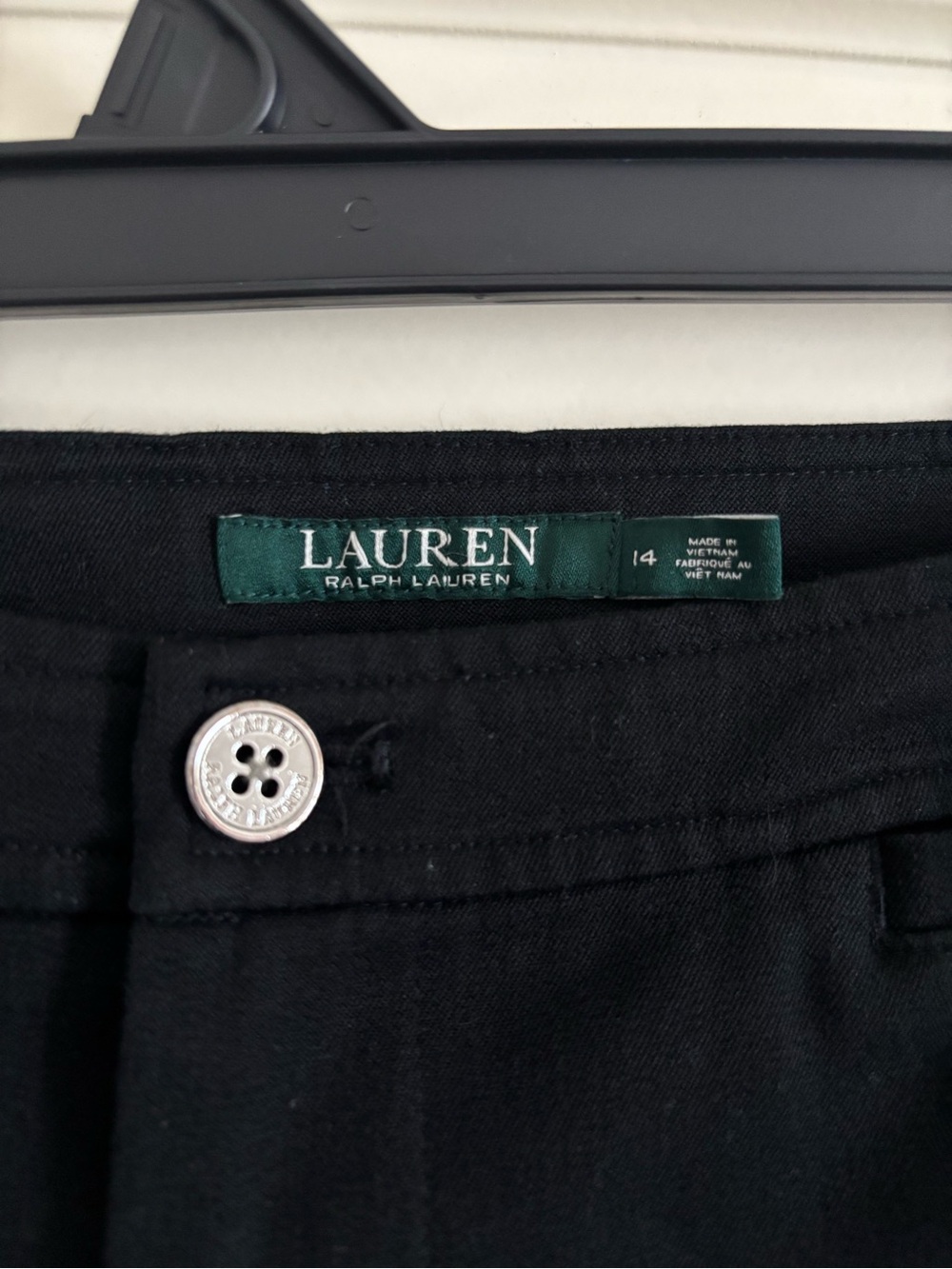 Lauren Ralph Lauren Black Straight-Leg Womens Pants - Picture 2 of 3